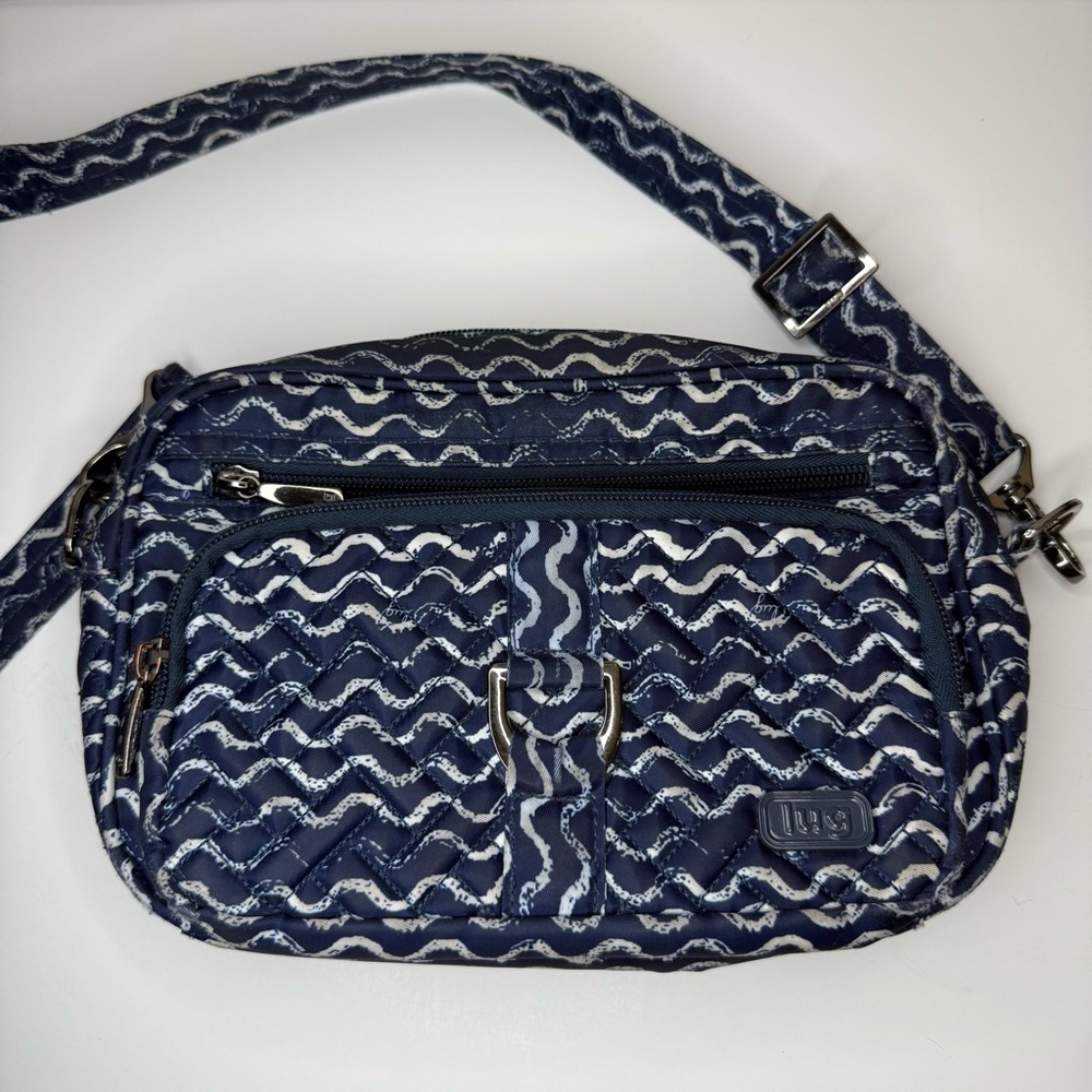 Lug Carousel Blue Waves Quilted Pattern Multi-Poc… - image 3